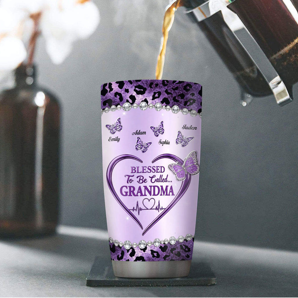 Blessed To Be Called Grandma - Personalized Stainless Steel Tumbler