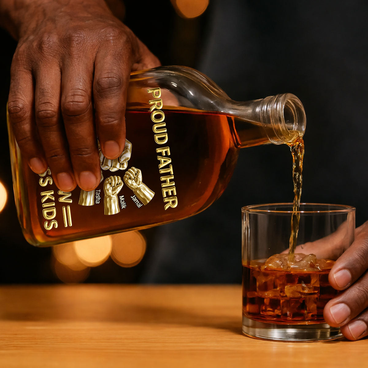 Proud Father - Personalized Whiskey Bottle