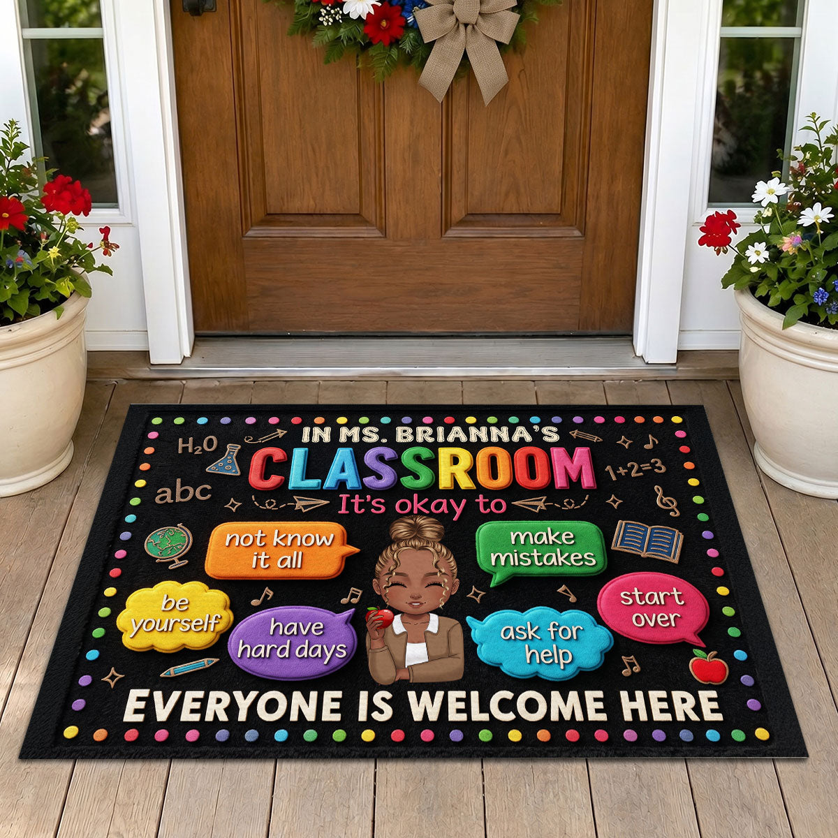 In My Classroom Everything Is Okay - Personalized Doormat