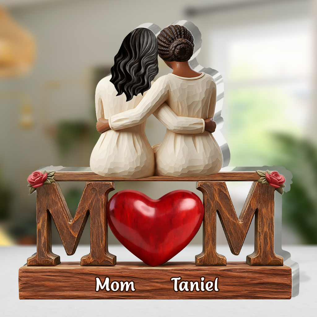 Safe In Mom Arms  - Personalized Custom Shaped Acrylic Plaque