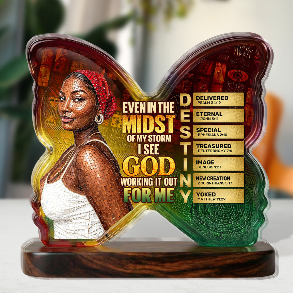 Custom Photo I See God Working It Out For Me - Personalized Custom Shaped Acrylic Plaque