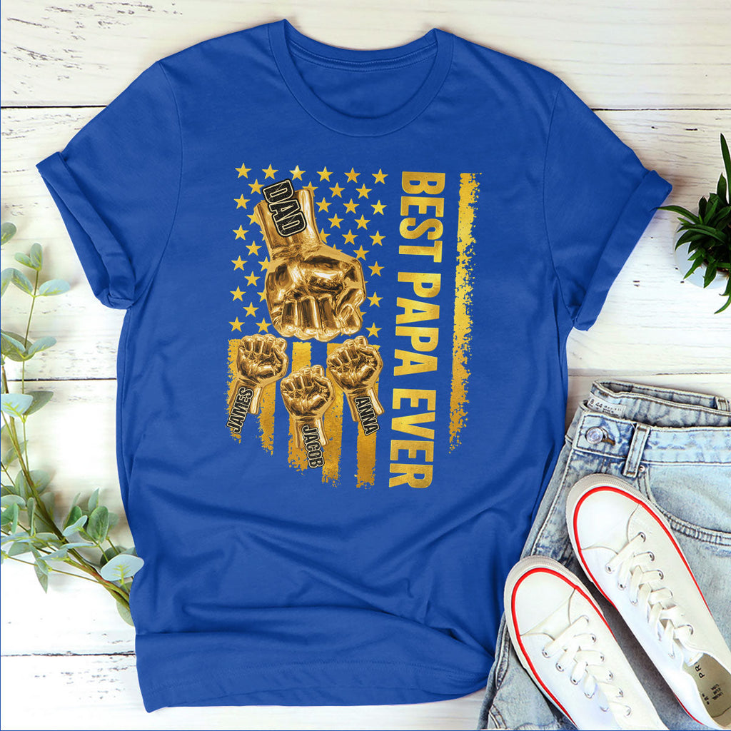 Best Dad Ever - Personalized 2D Unisex T-shirt