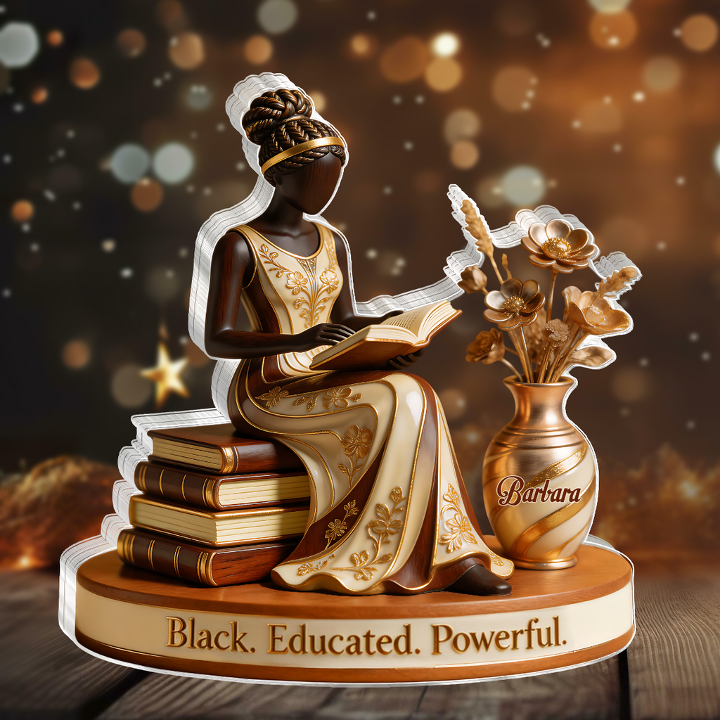 Black Educated Powerful - Personalized Custom Shaped Acrylic Plaque