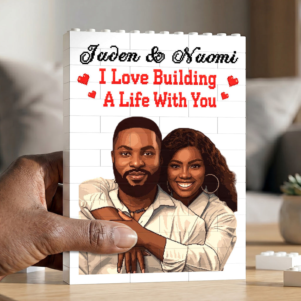 I Love Building A Life With You - Personalized Building Brick Puzzle