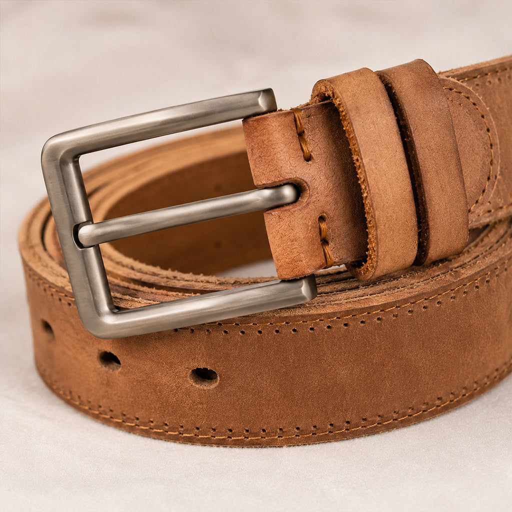 I Love Your Face Especially When It's Between My Legs - Personalized Cowhide Belt