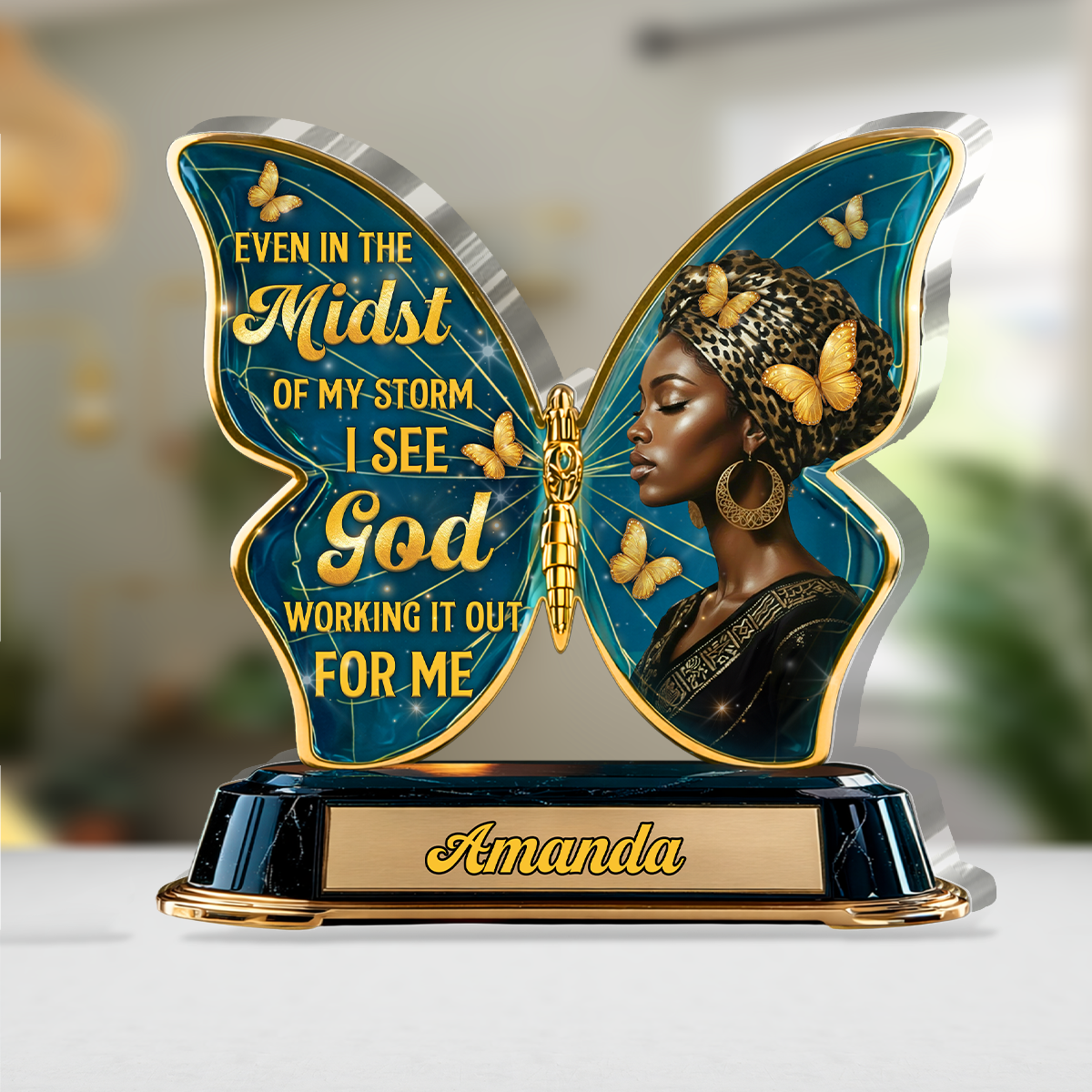I See God Working It Out For Me - Personalized Custom Shaped Acrylic Plaque