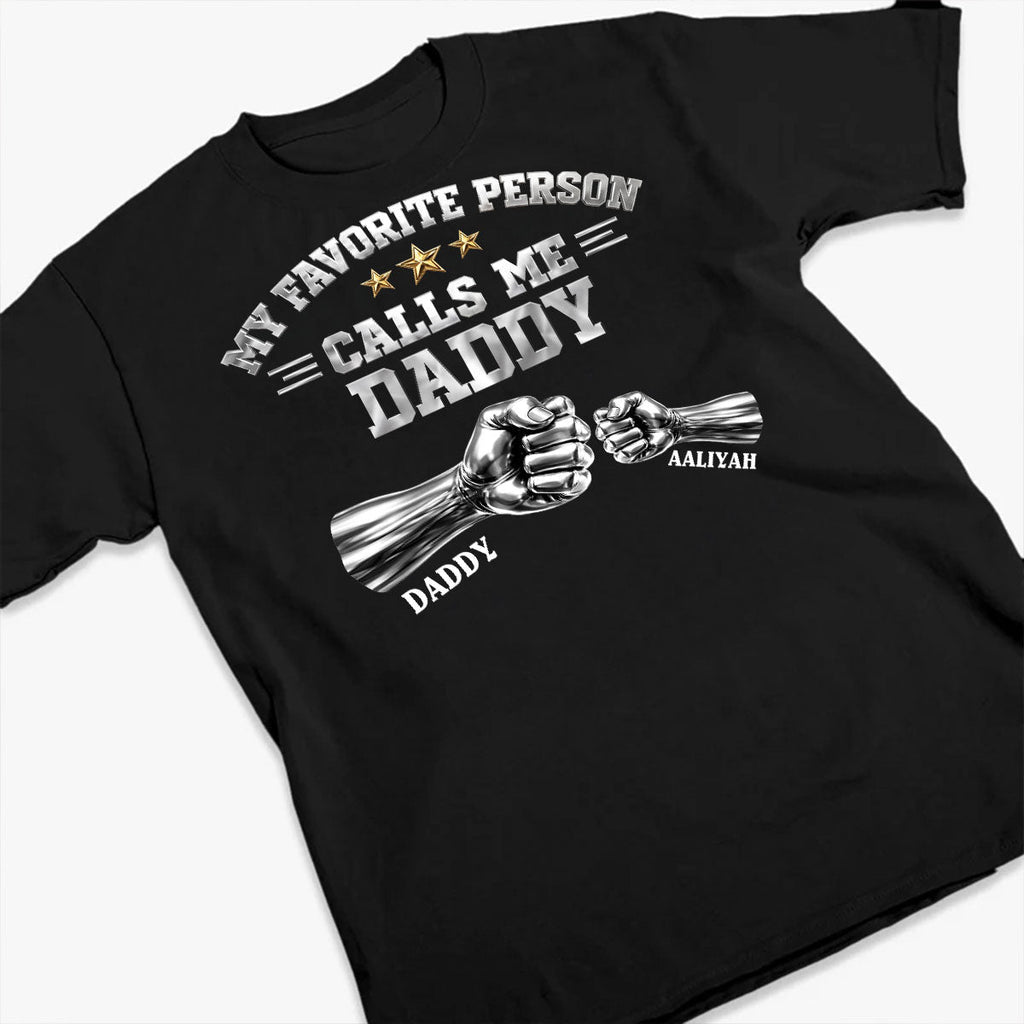 My Favorite People Call Me Grandpa - Personalized 2D Unisex T-shirt