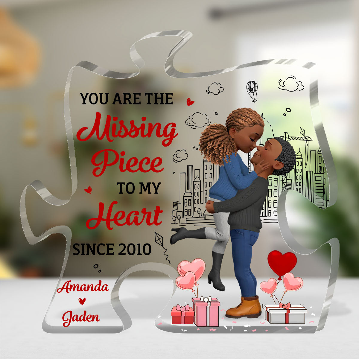 I Found My Missing Piece - Personalized Custom Shaped Acrylic Plaque