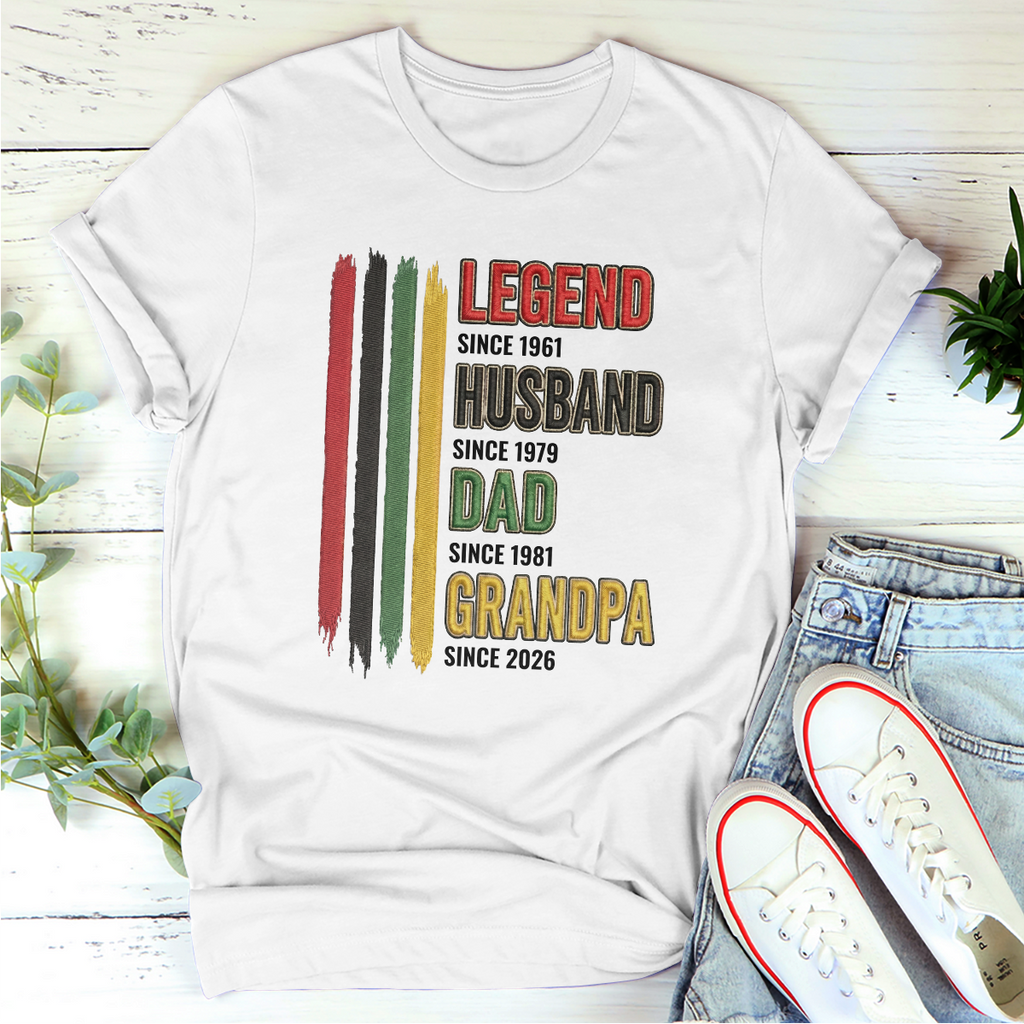 Legend Husband Dad Grandpa - Personalized 2D Unisex T-shirt