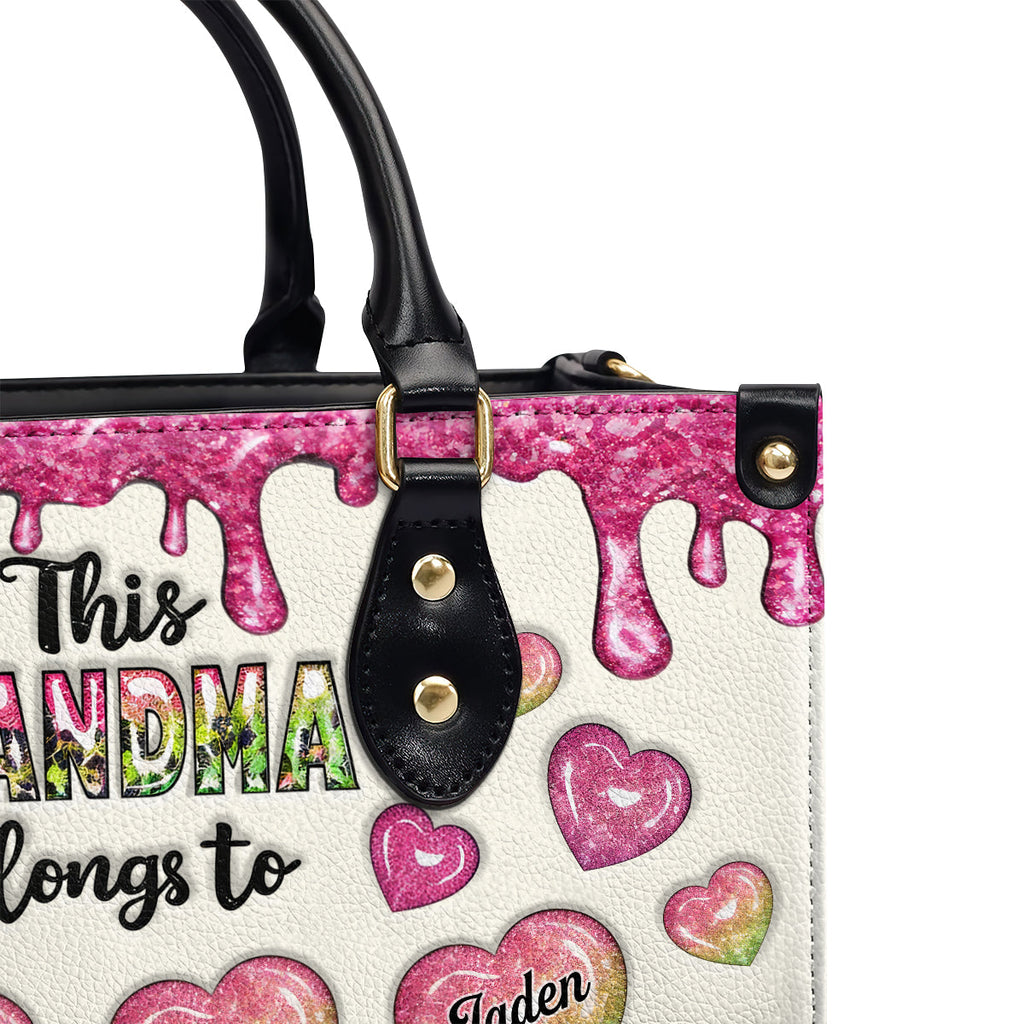 This Grandma Belongs To - Personalized Leather Handbag
