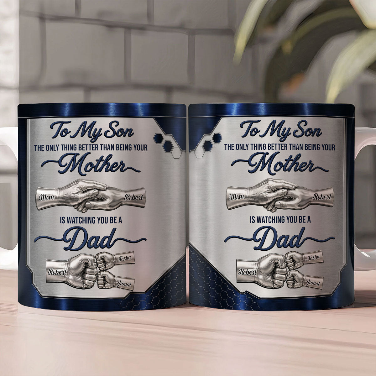 Watching You Being A Dad Ver 2 - Personalized Ceramic Coffee Mug
