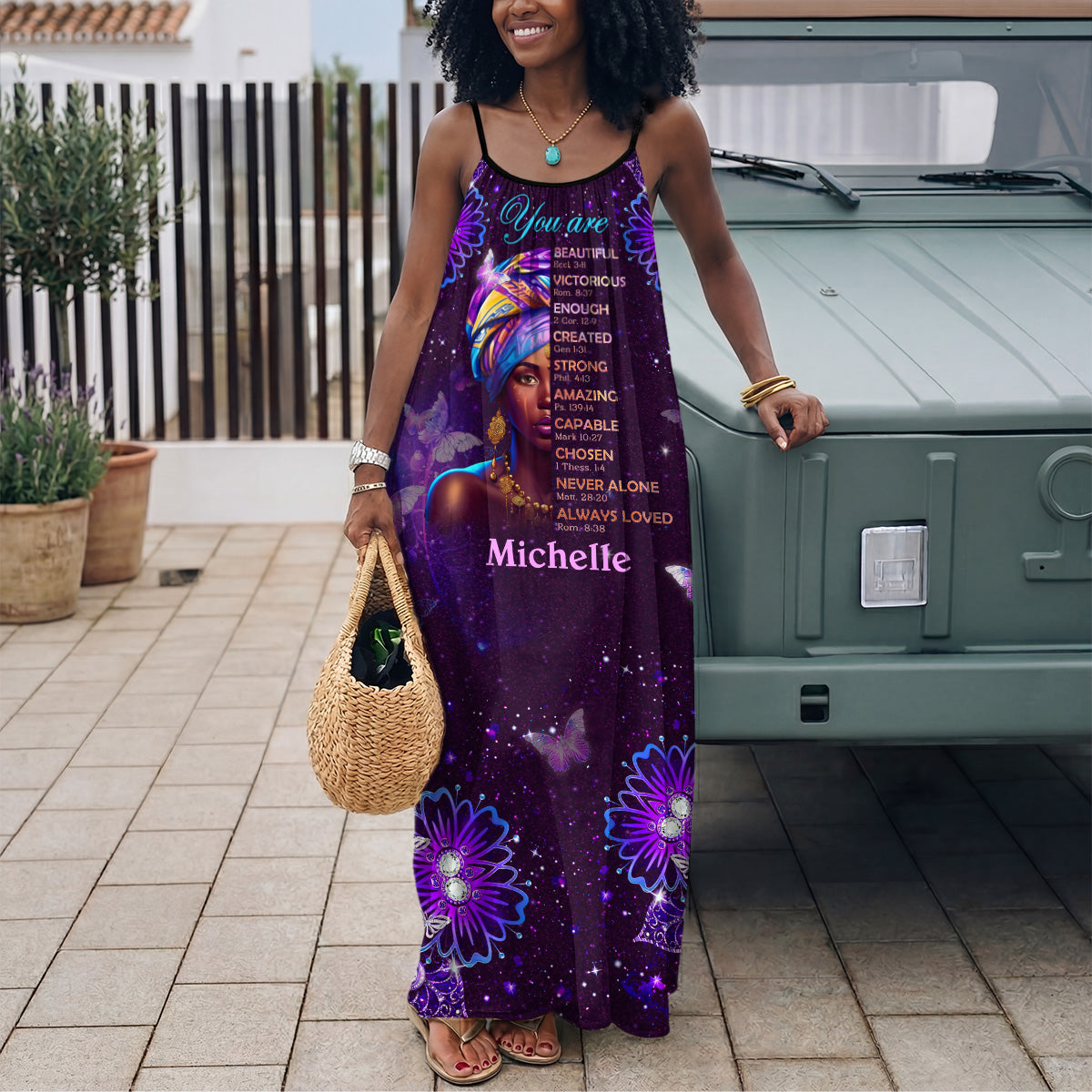 God Says You Are - Personalized Backless Cami Maxi Dress