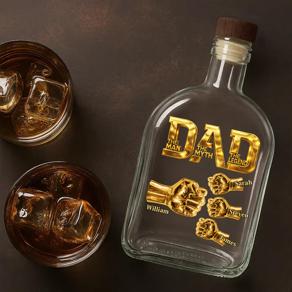 Dad The Man The Myth The Legend - Personalized Whiskey Bottle