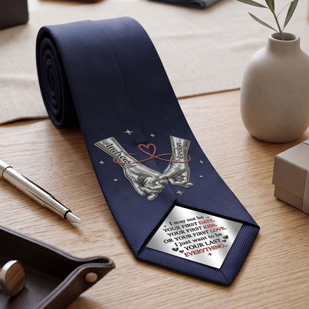 To Be Your Last Everything Silver Theme - Personalized Men Tie