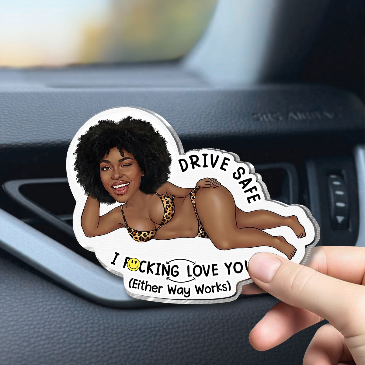 Safe Drive, Sexy Vibes - Personalized Acrylic Car Vent Clip