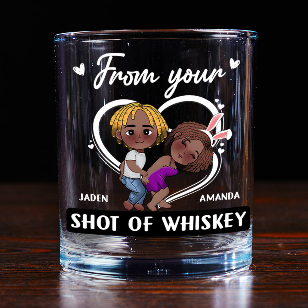 Promise To Always Be By Your Side - Personalized Round Whiskey Glass