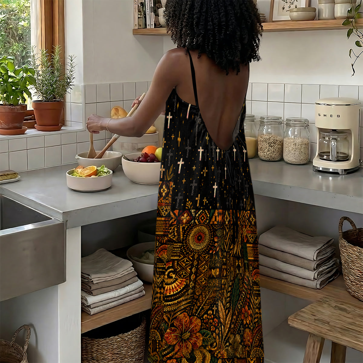 God Don't Play About Me - Personalized Backless Cami Maxi Dress