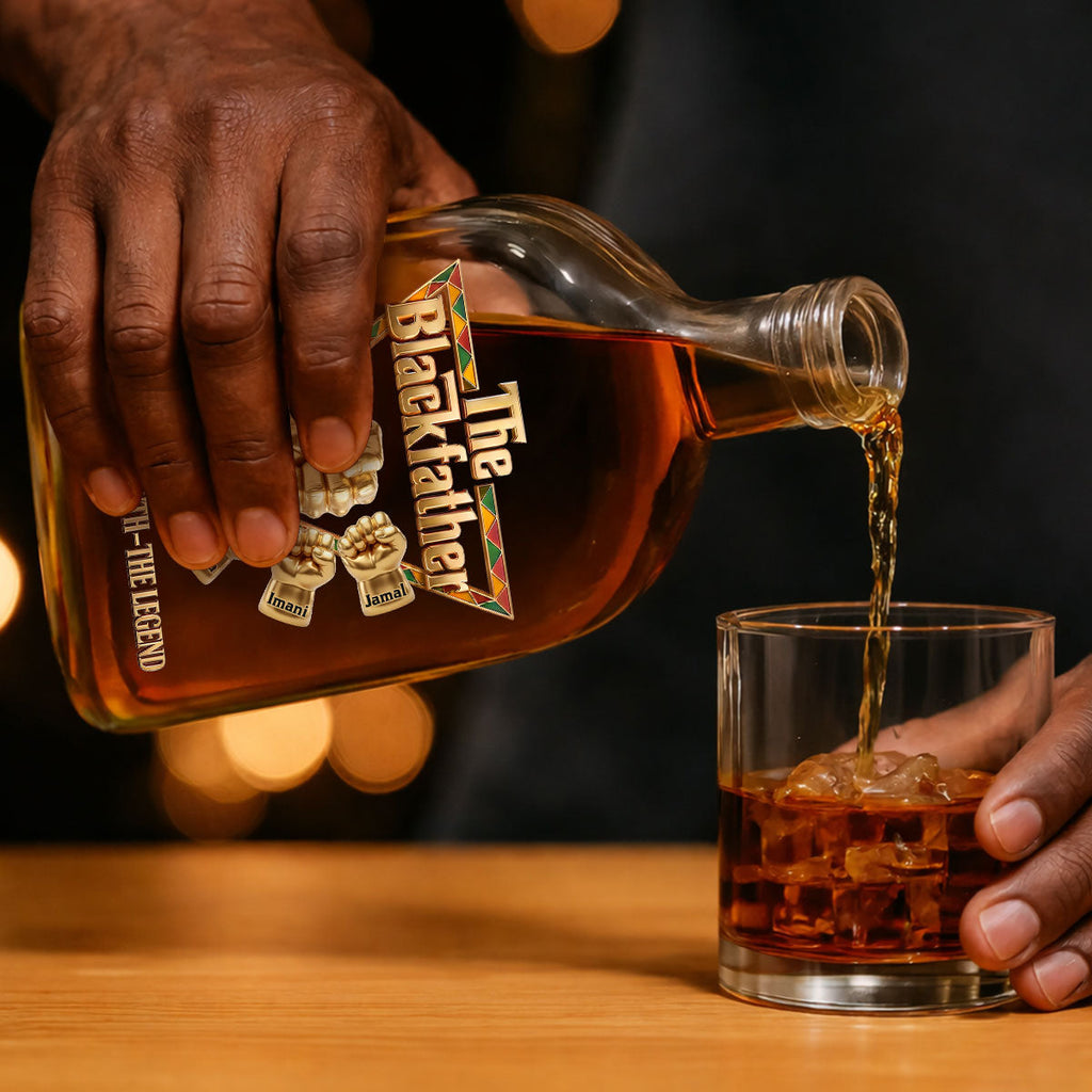 The Black Father - Personalized Whiskey Bottle