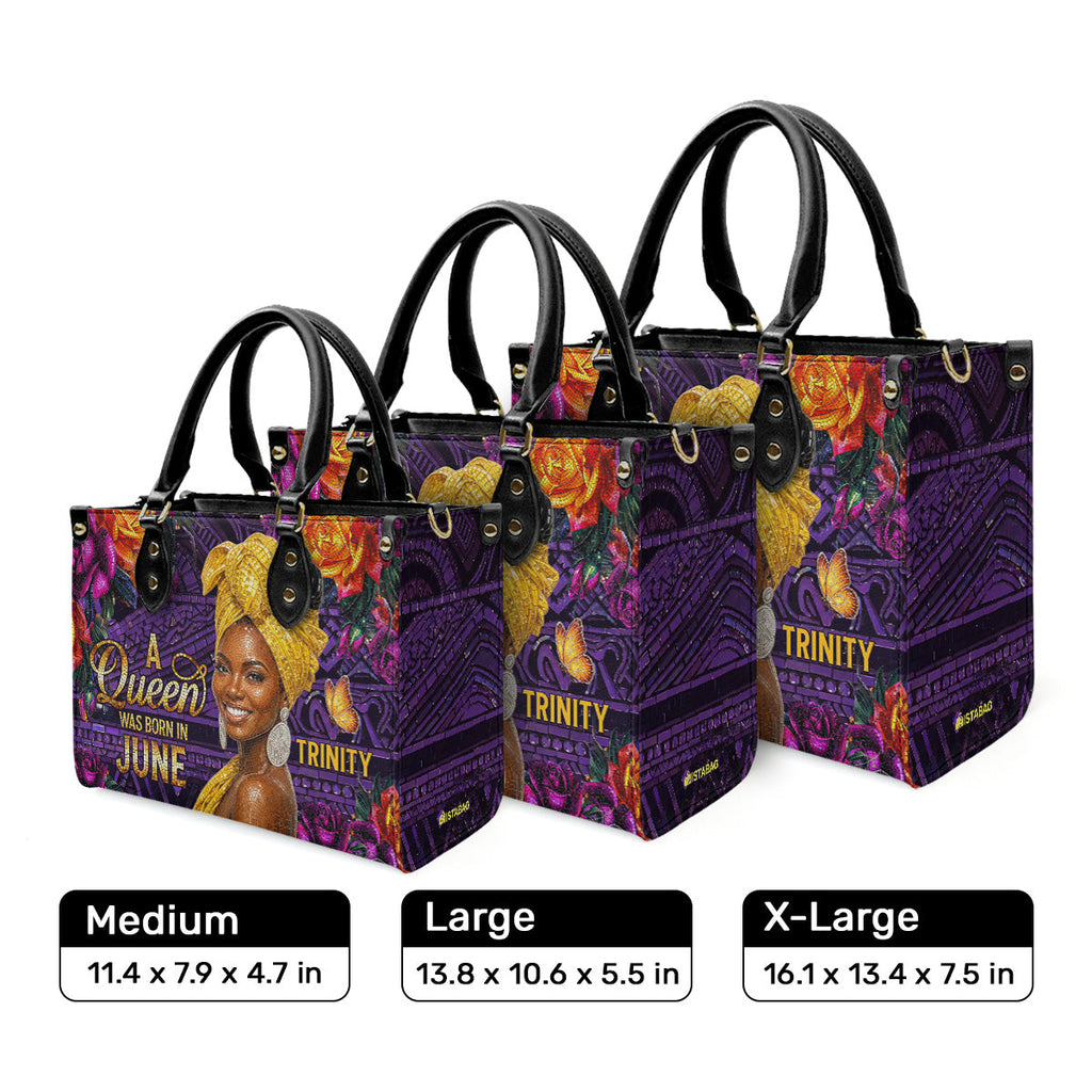 A Beautiful Queen Premium Mosaic Version - Personalized Leather Handbag