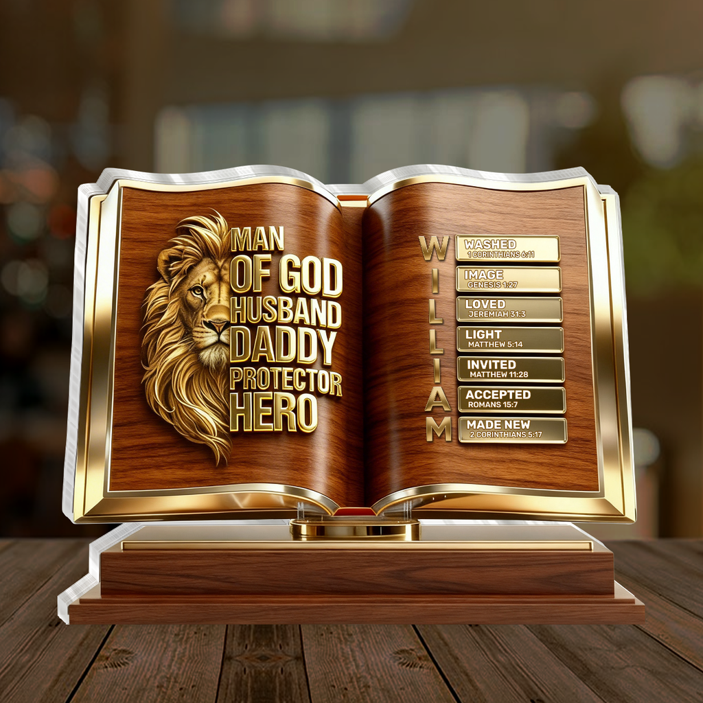 Man Of God Husband Daddy - Personalized Custom Shaped Acrylic Plaque
