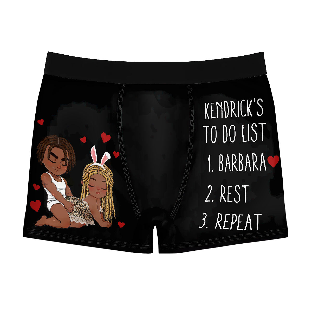To Do List Naughty Couple - Personalized Men's Boxer Briefs