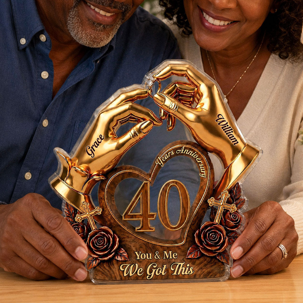 You And Me We Got This - Personalized Custom Shaped Acrylic Plaque