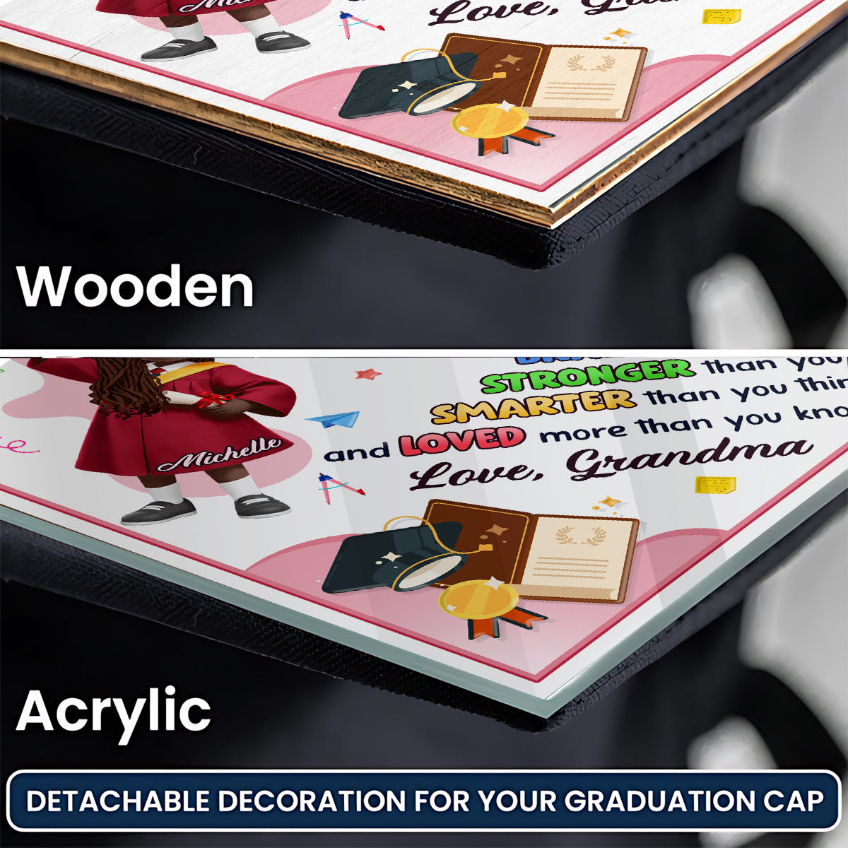 Preschool Kindergarten Graduation
 - Personalized Kid Cap Topper