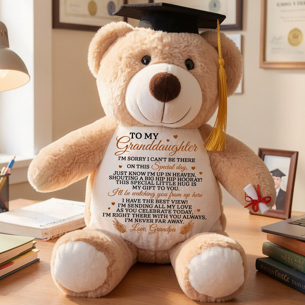 I'm Sending My Love As You Celebrate - Personalized Graduation Teddy Bear