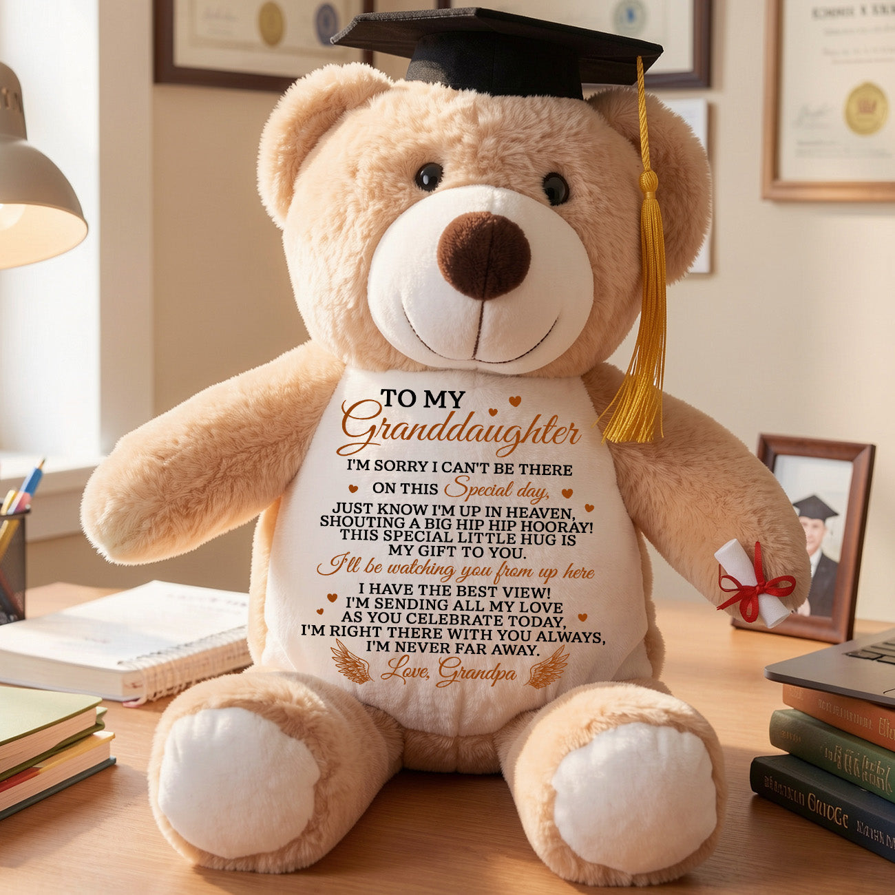 I'm Sending My Love As You Celebrate - Personalized Graduation Teddy Bear