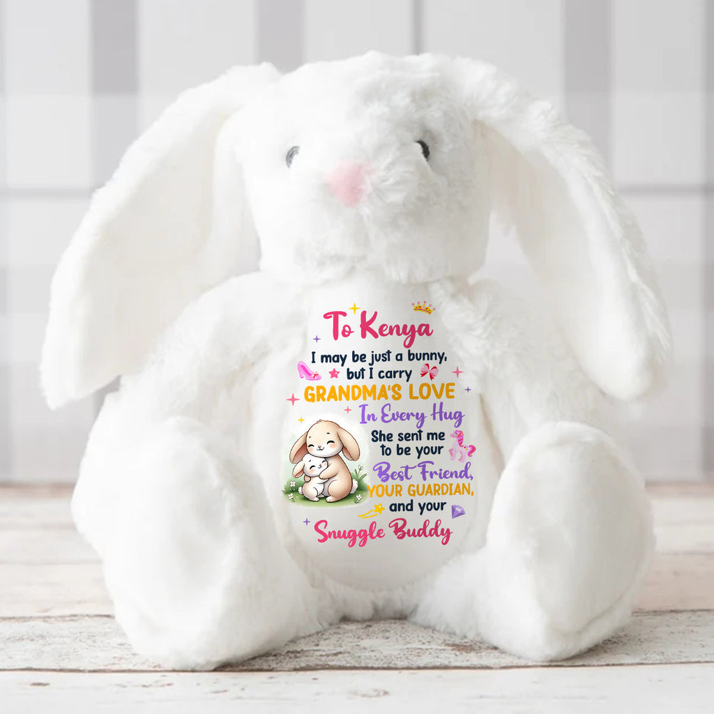 I Carry Love In Every Hug - Personalized Stuffed Bunny