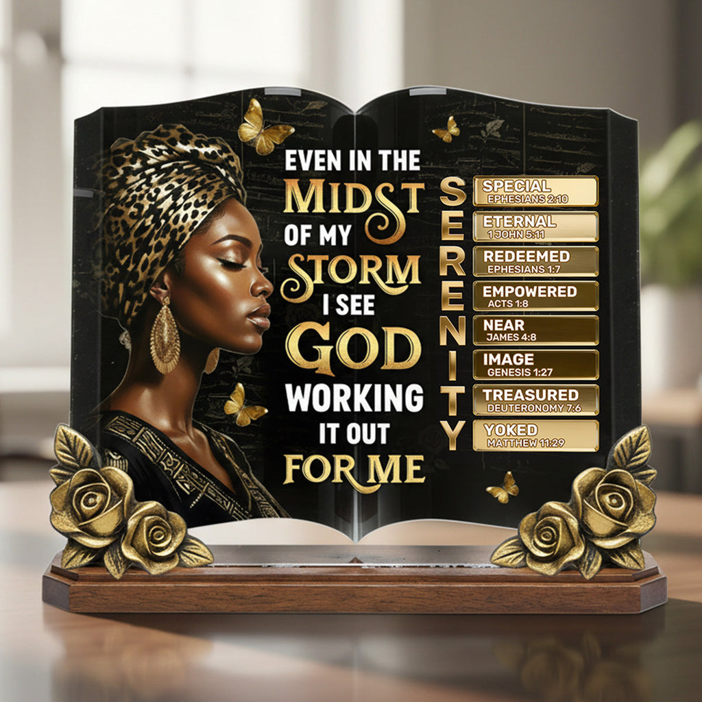 I See God Working It Out For Me - Personalized Custom Shaped Acrylic Plaque