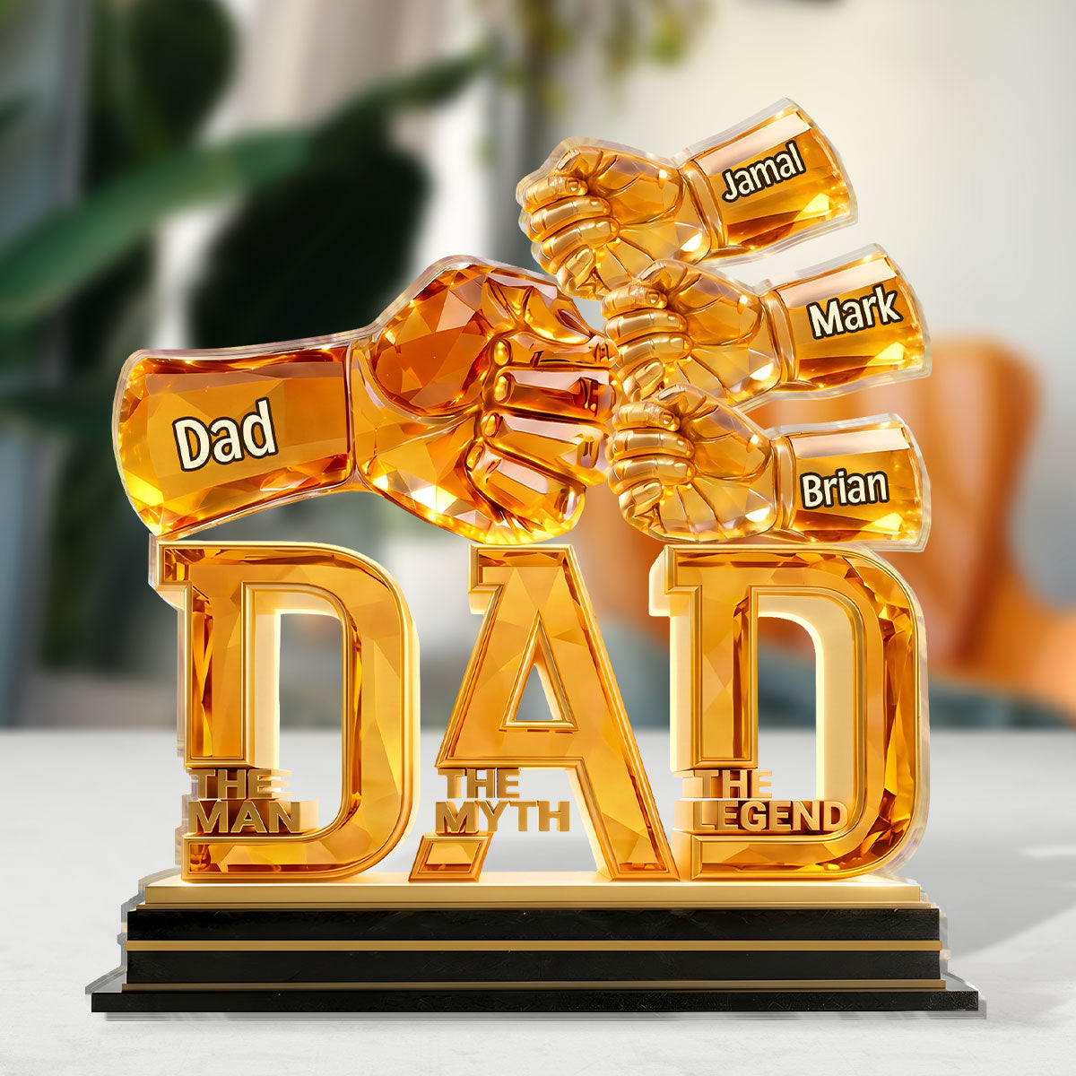 Dad The Man The Myth The Legend - Personalized Custom Shaped Acrylic Plaque