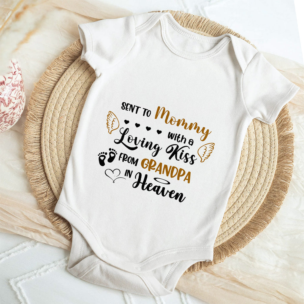 Sent To Daddy With A Loving Kiss - Personalized Baby Onesie