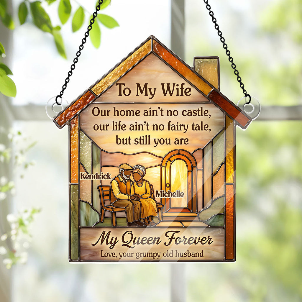 Our Home Ain't No Castle - Personalized Acrylic Suncatcher