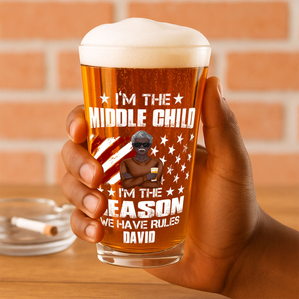 Who Makes The Rules - Personalized Beer Glass