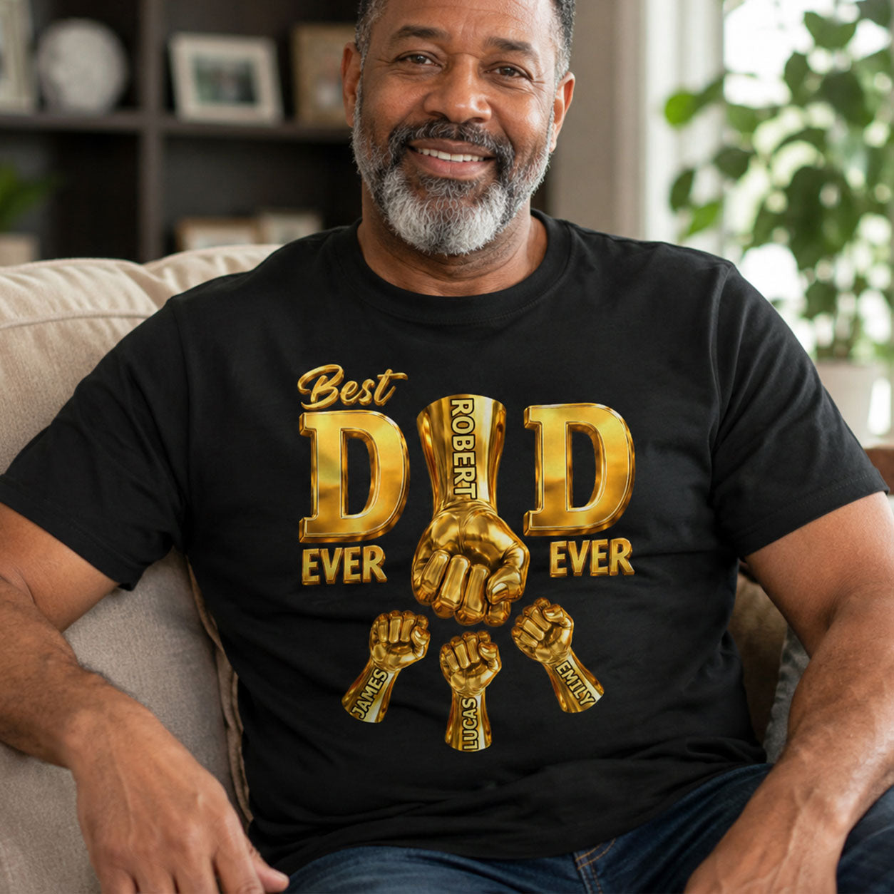 Best Dad Ever - Personalized 2D Unisex T-shirt