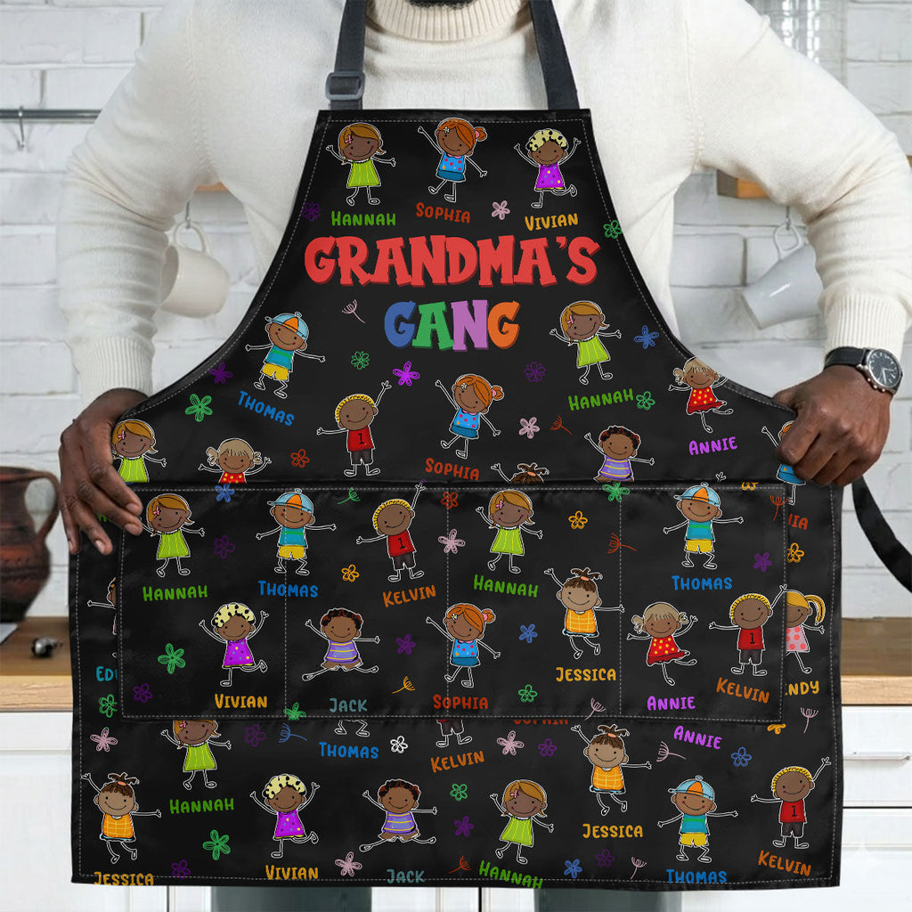 Grandma's Gang - Personalized Apron With Pocket