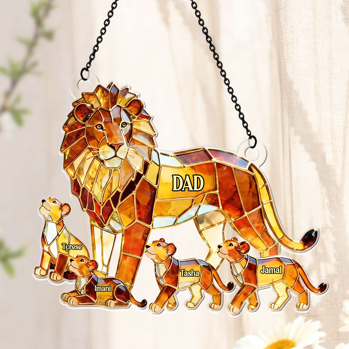 Best Dad In The Wild - Personalized Acrylic Suncatcher