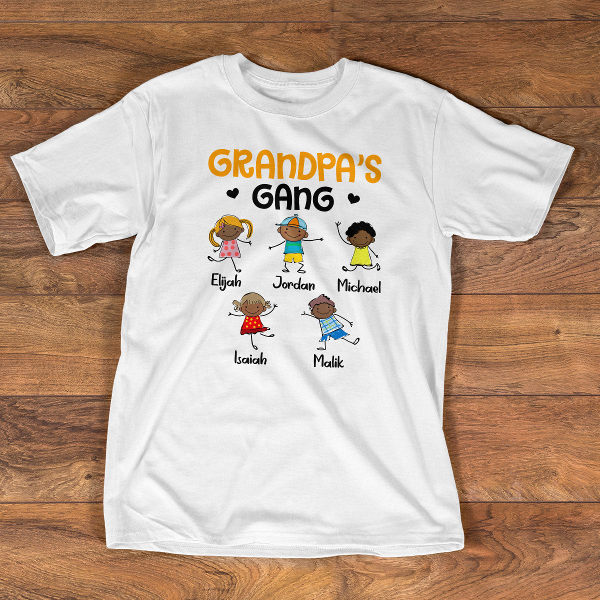 Grandpa's Gang - Personalized 2D Unisex T-shirt