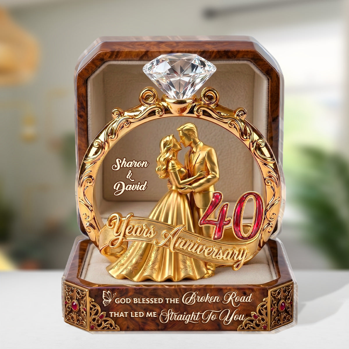 From Our First Kiss Till Our Last Breath - Personalized Custom Shaped Acrylic Plaque