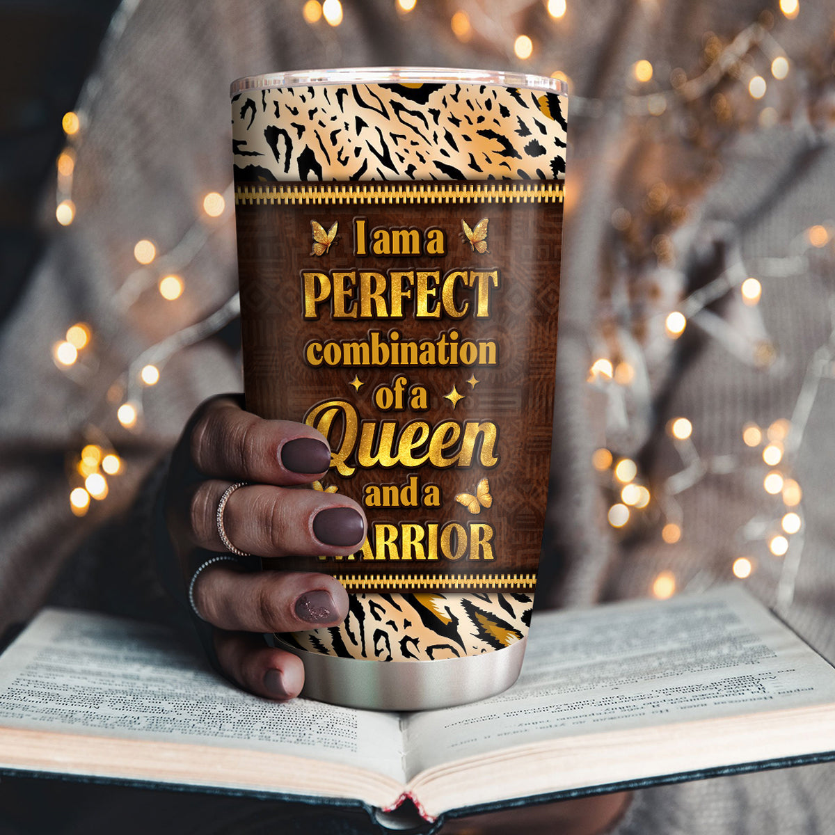 A Queen And A Warrior - Personalized Stainless Steel Tumbler