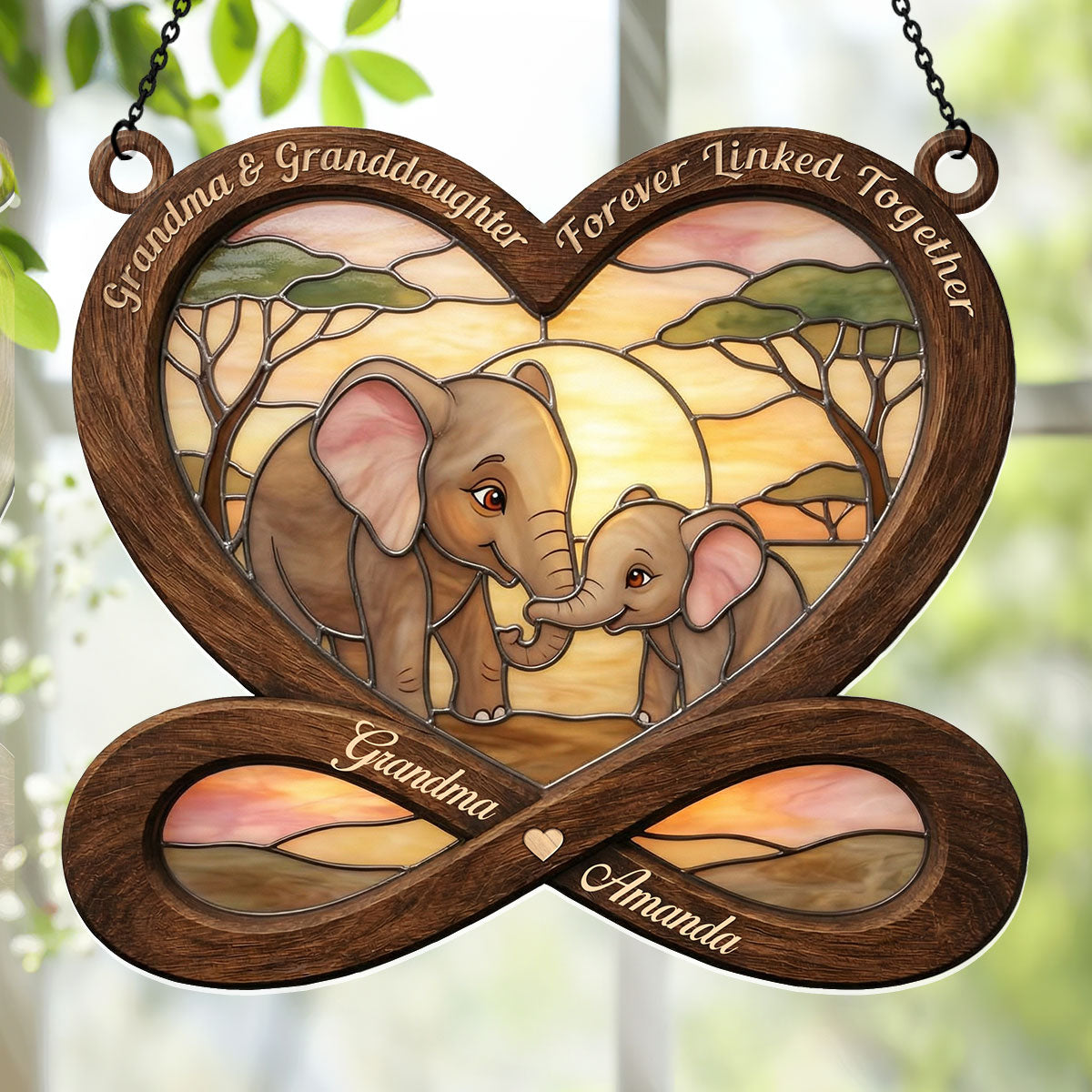 Forever Linked Together - Personalized Acrylic Suncatcher