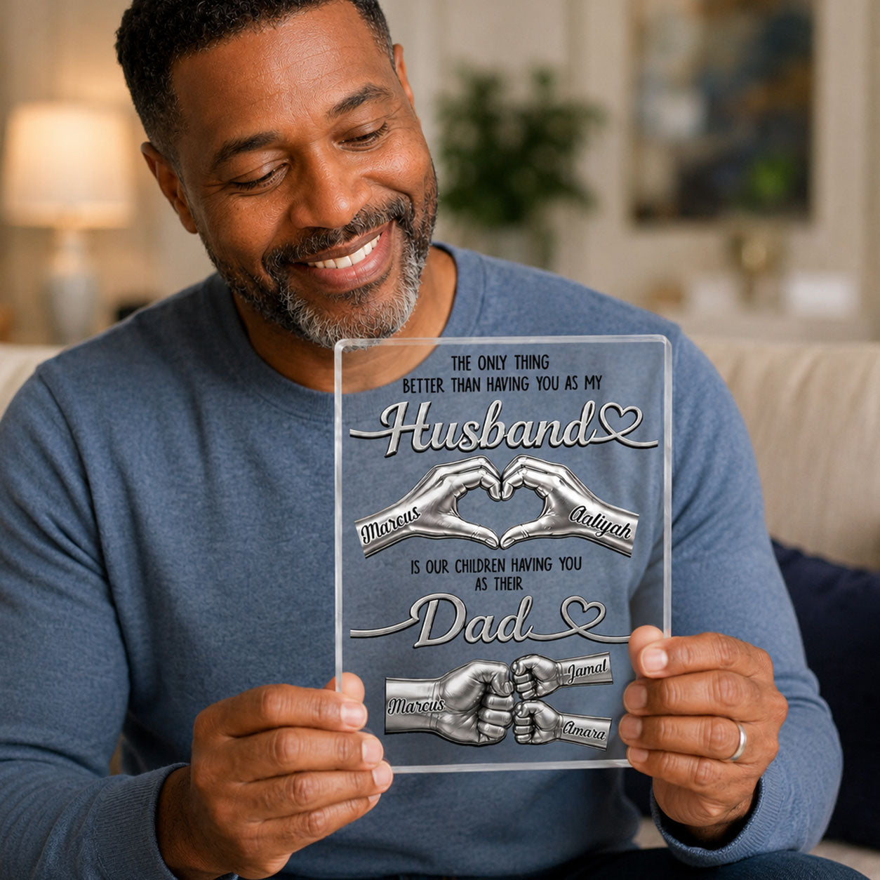 I Love You My Husband - Personalized Custom Shaped Acrylic Plaque
