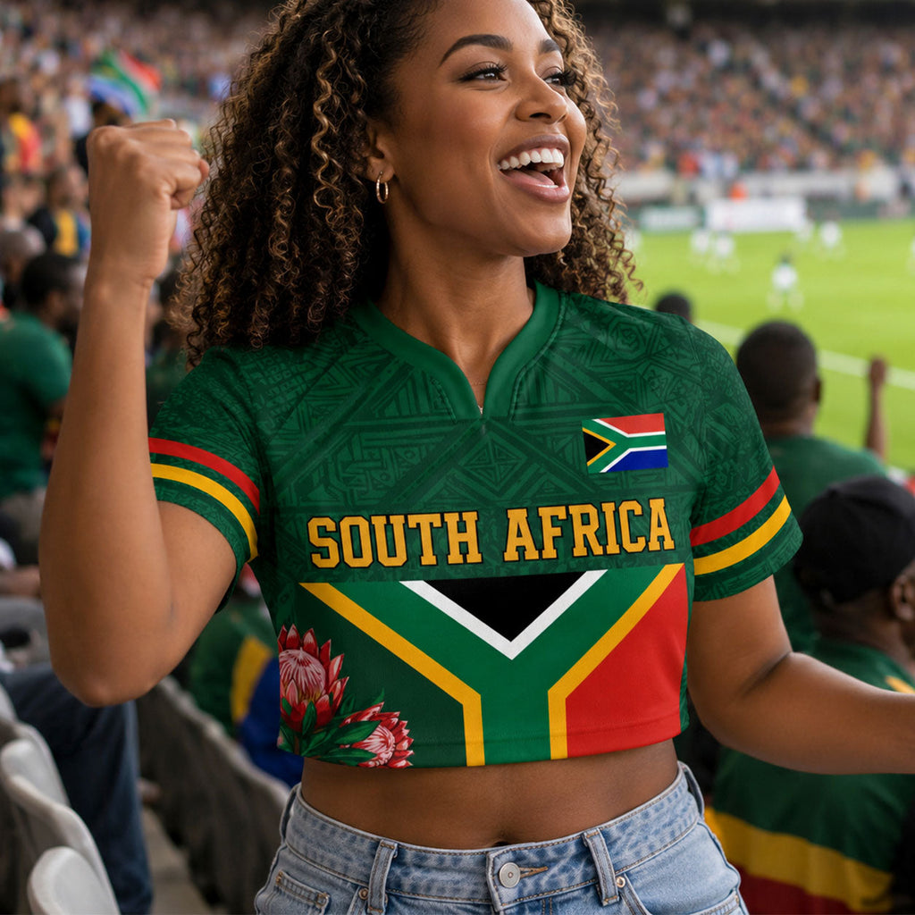 African Fierce Spirit Do It For The Team For Woman - Personalized Crop Top Jersey