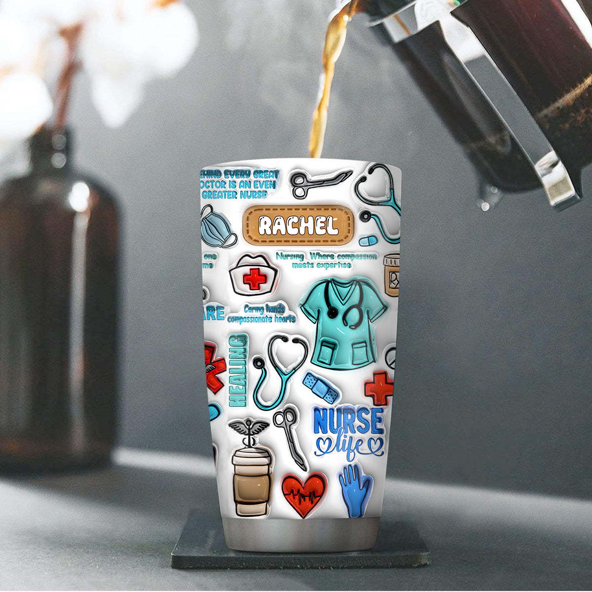 Nurse Life - Personalized Stainless Steel Tumbler
