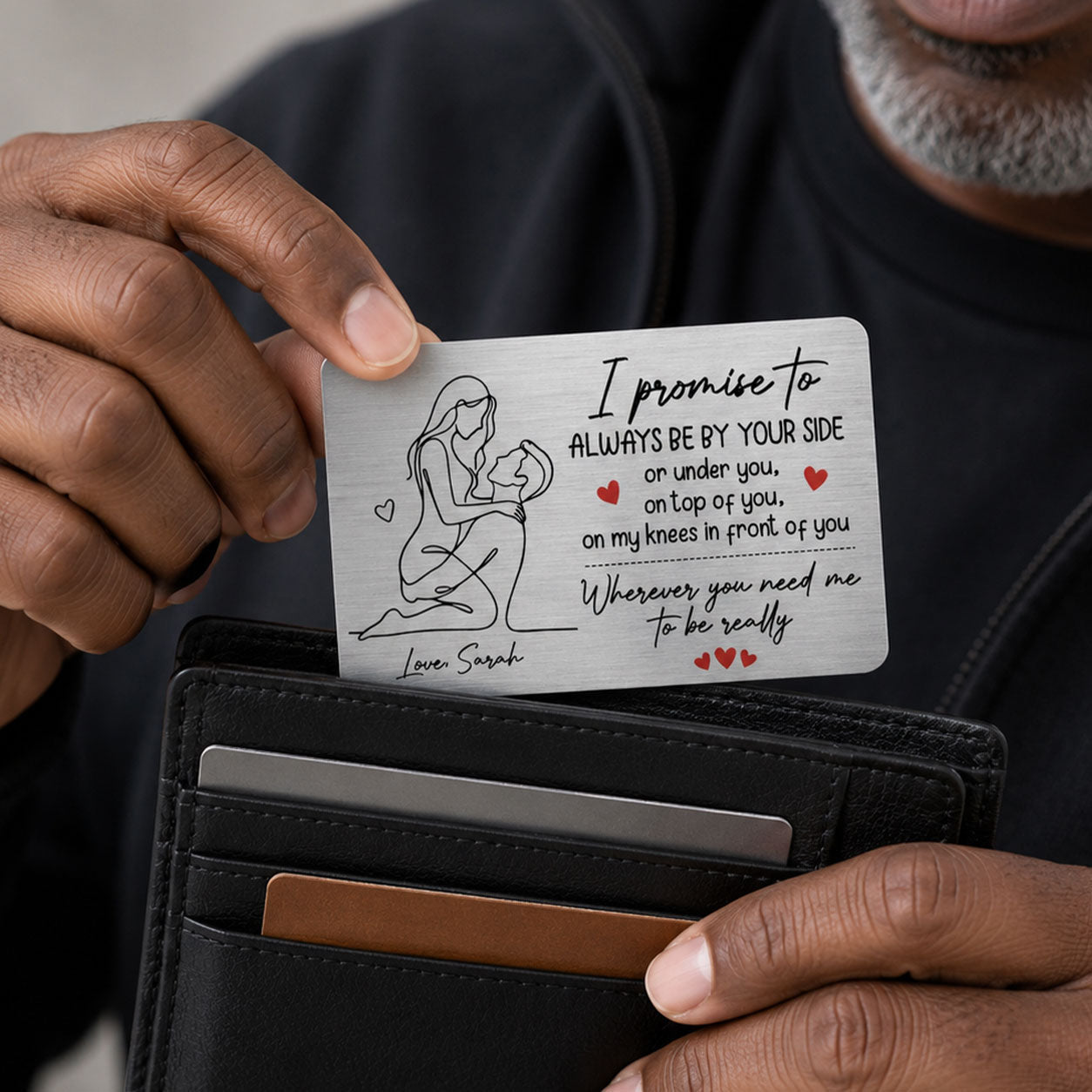 Wherever You Need Me To Be Really - Personalized Aluminum Wallet Card