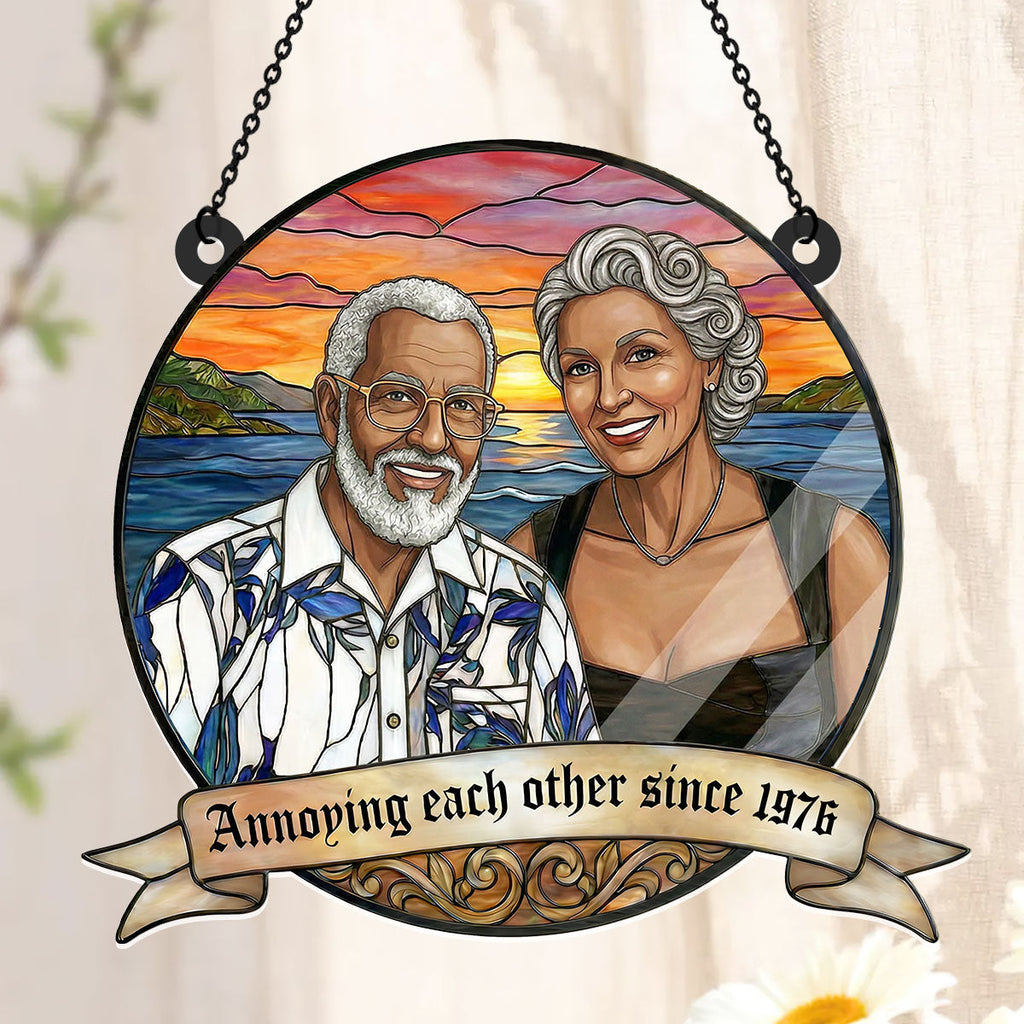 Annoying Each Other Since 1976 - Personalized Acrylic Suncatcher