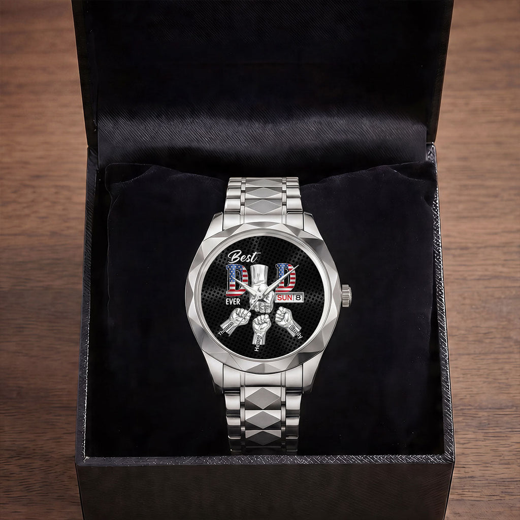 Best Dad Ever - Personalized Men's Wrist Watch