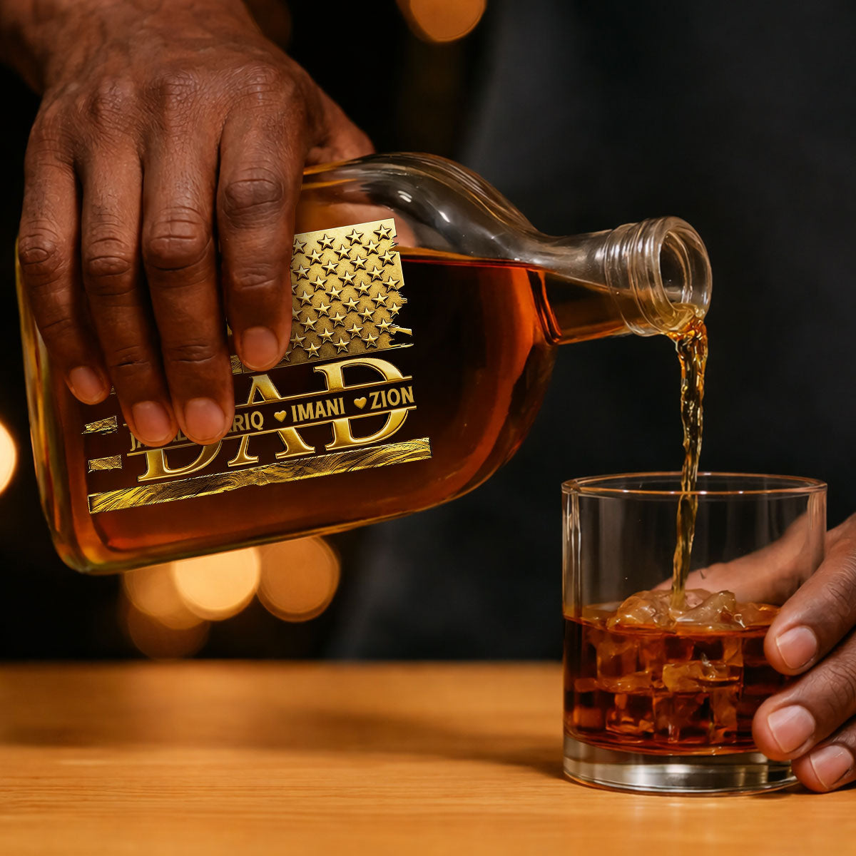 Father's Day Gift For Men - Personalized Whiskey Bottle