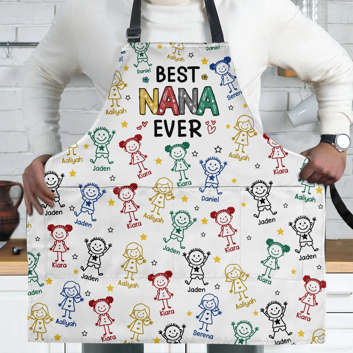 Best Grandma Ever - Personalized Apron With Pocket